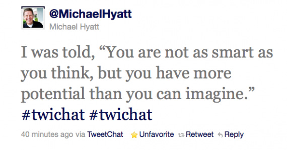 Quote from an interview with Michael Hyatt on Twitter