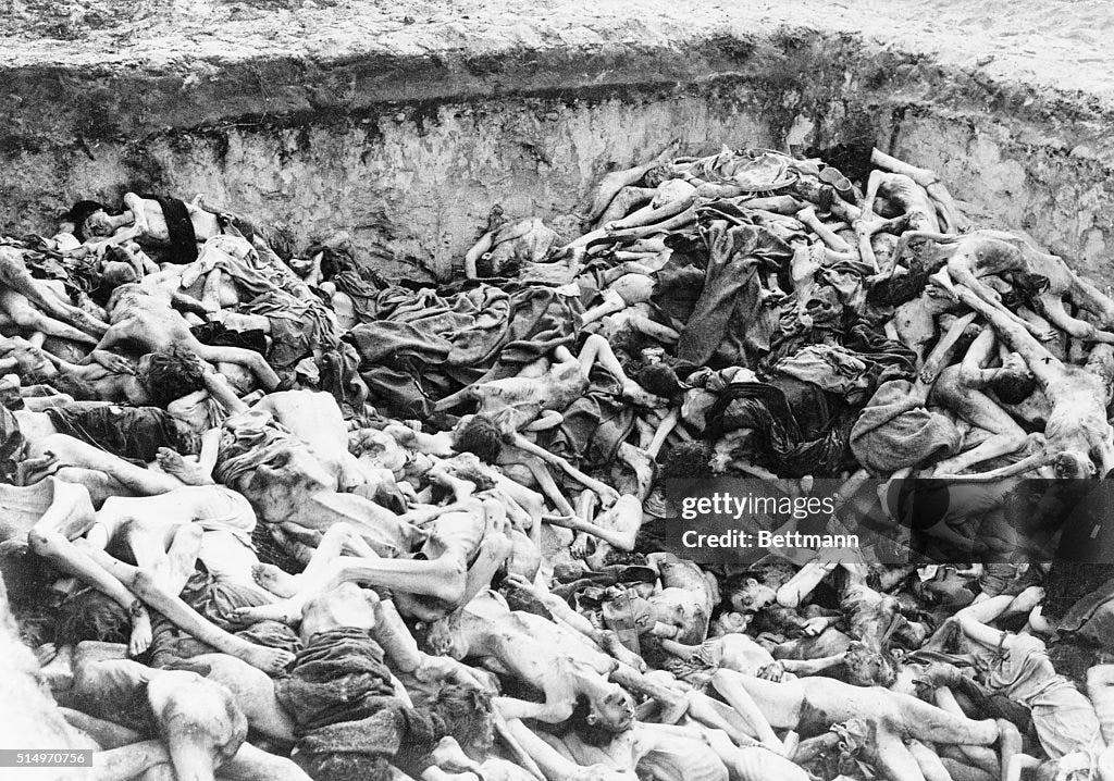 Mass Graves Discovered at Bergen-Belsen, 1945