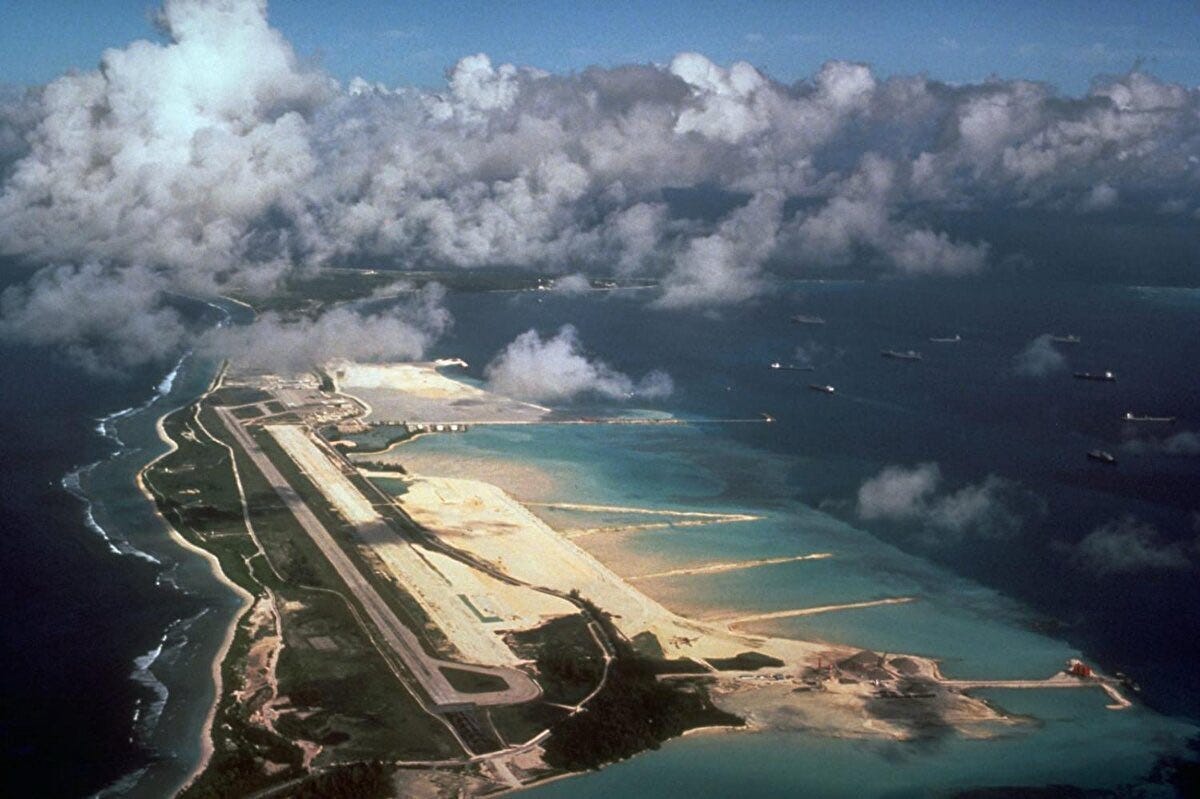 Diego Garcia airbase view from the sky