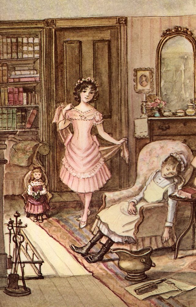 Victorian girls from the novel A Little Princess