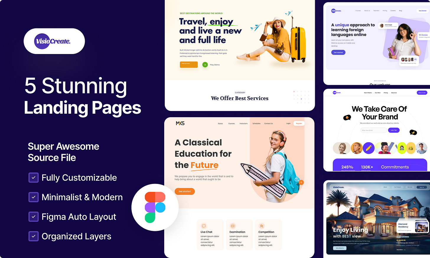 5 Amazing Landing Pages template