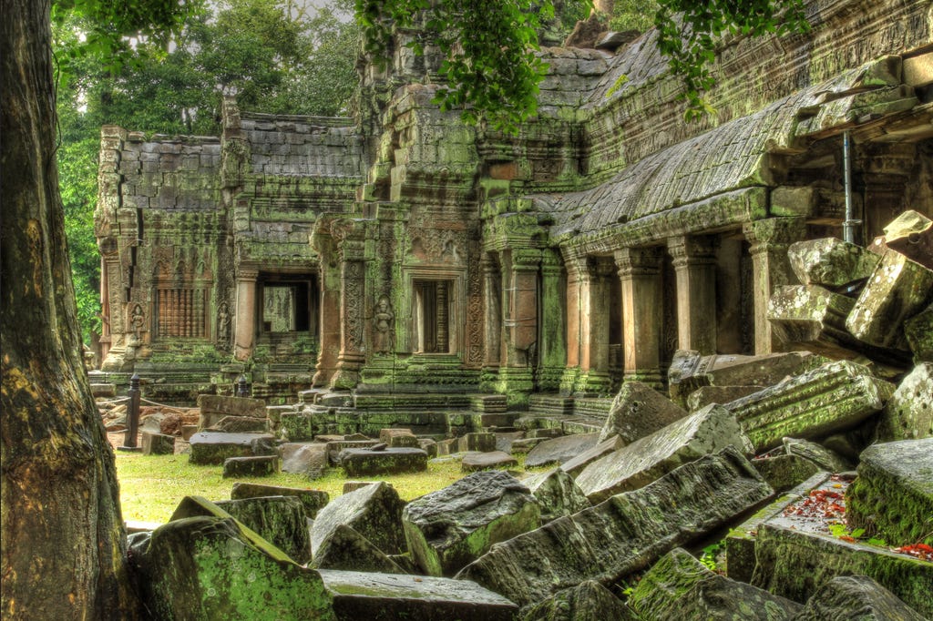 Crumbled ruins of Angkor Wat