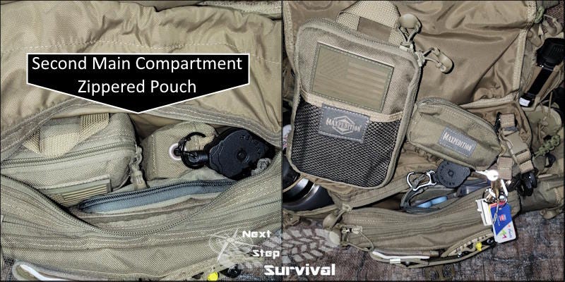 EDC Pack Second Main Compartment Zippered Pouch