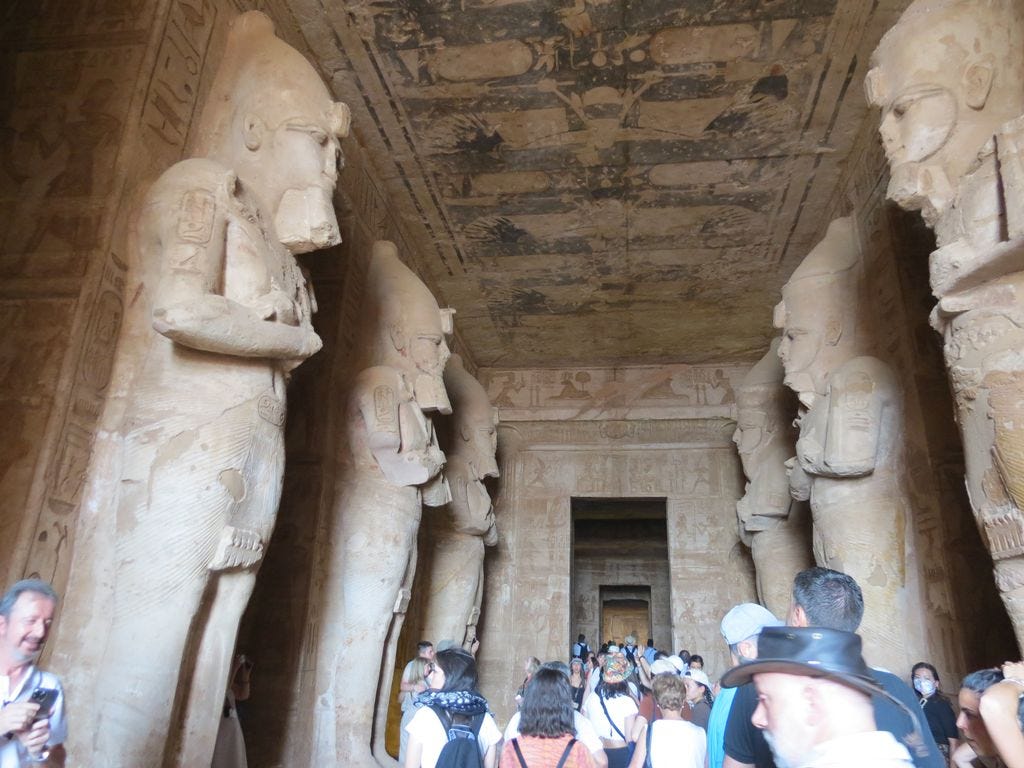 Orisis hall inside Abu Simbel