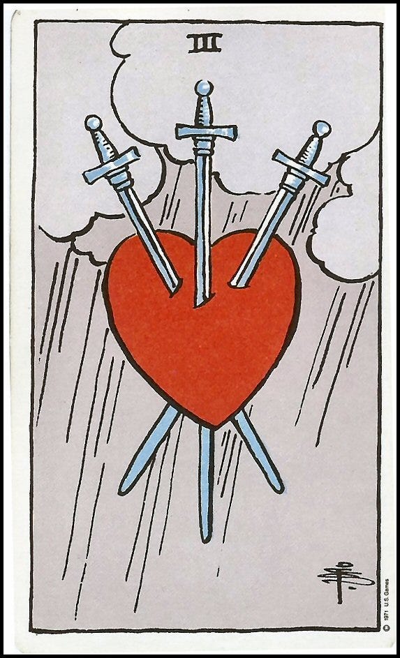 Tarot Deep Dive — Three of Swords | by Eve Andrews | Medium