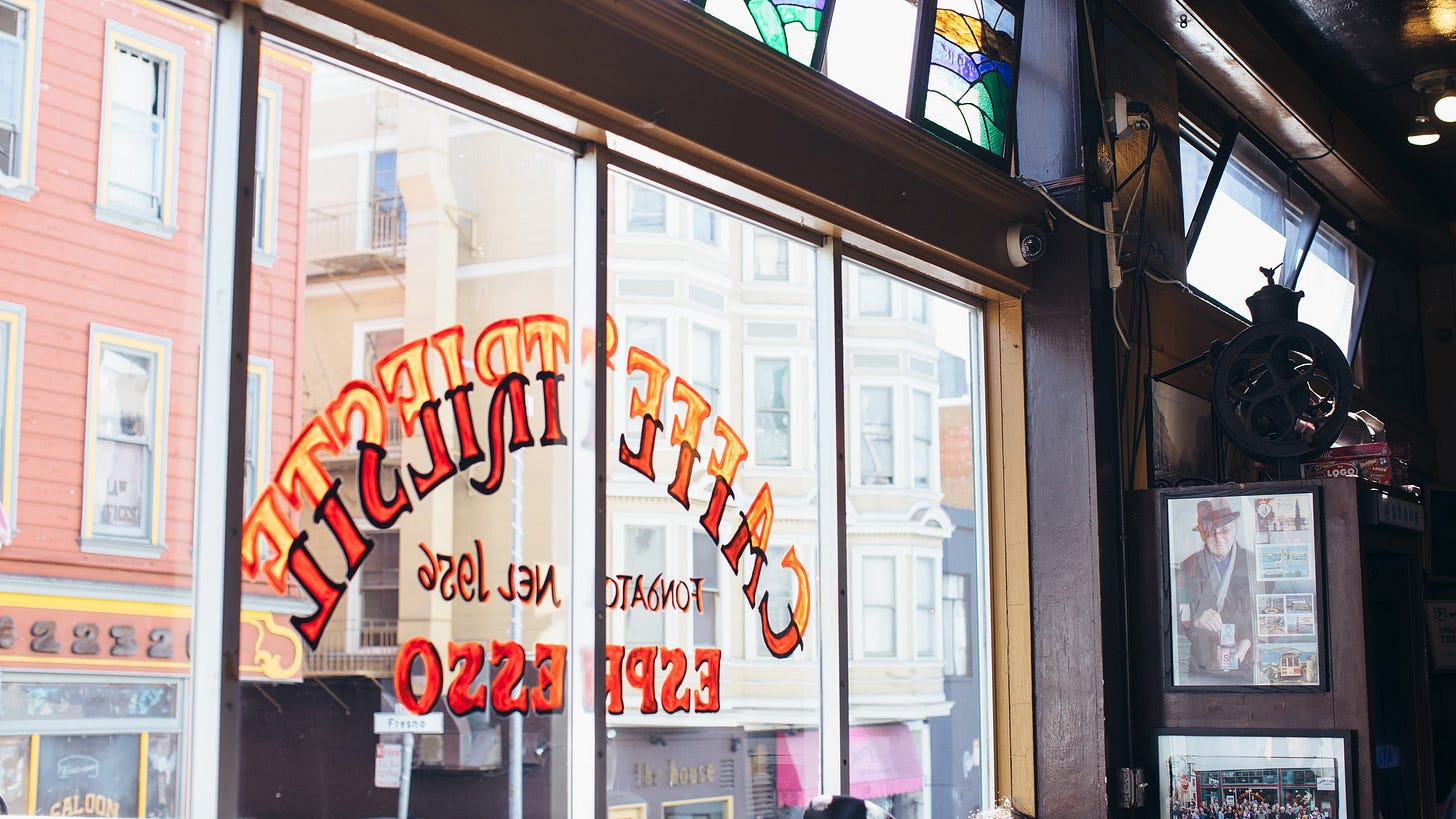 San Francisco coffee shop Restaurant Caffe Trieste