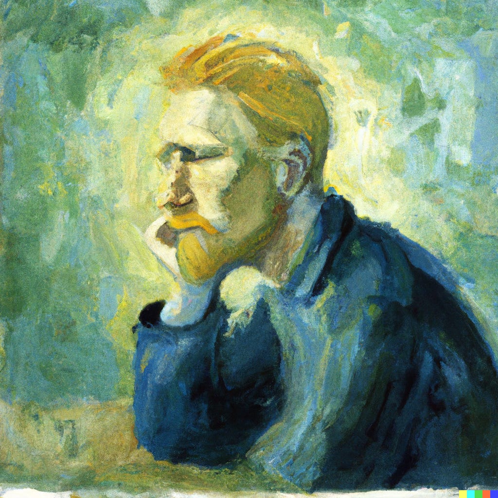 DALLE2: Selfcontemplation by Van Gogh