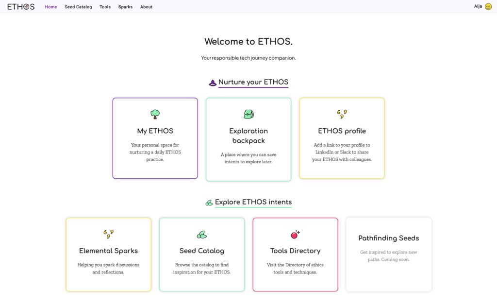 Screenshot of ETHOS