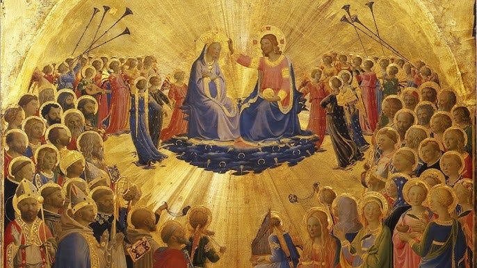 Coronation of the Virgin (1430-1435) by Fra Angelico in the Uffizi ...