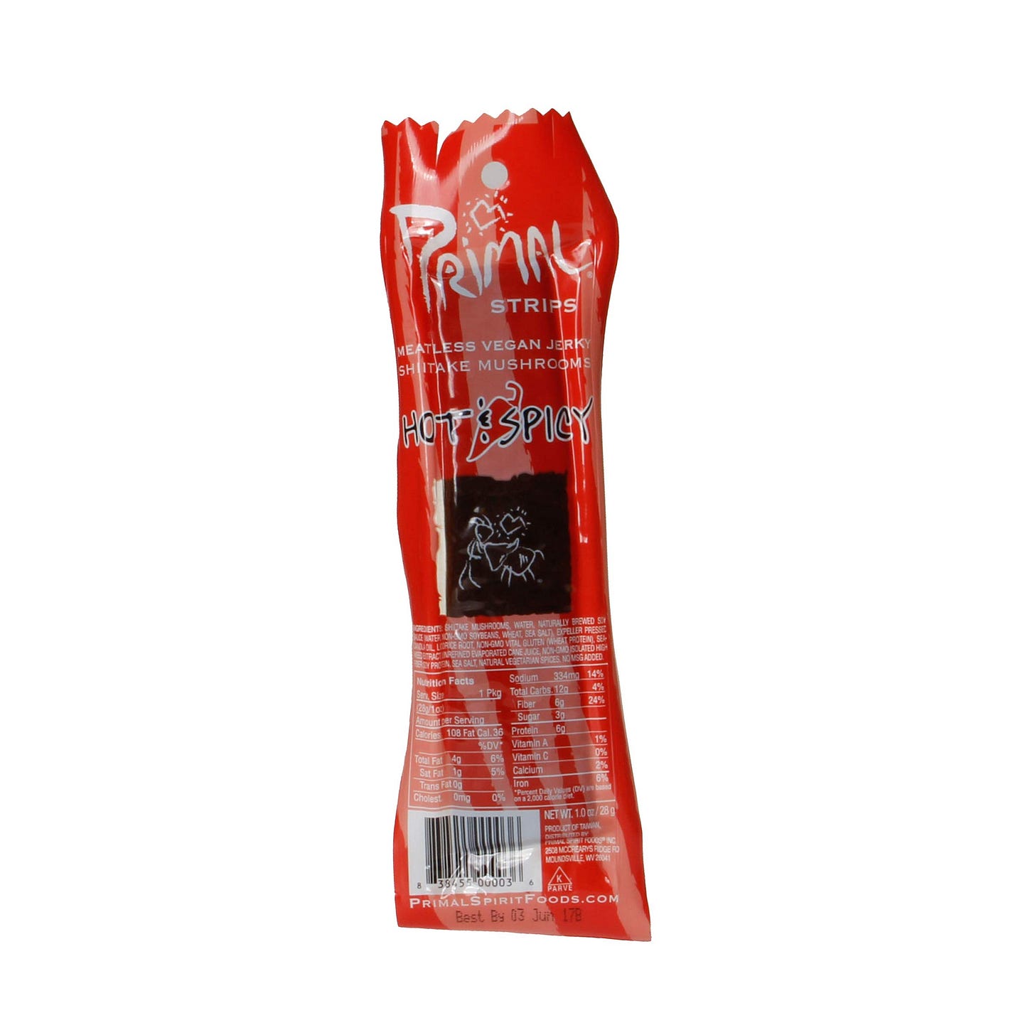 Amazon.com: Primal Strips Shiitake Mushroom Hot and Spicy Meatless Jerky, 1  oz : Grocery & Gourmet Food