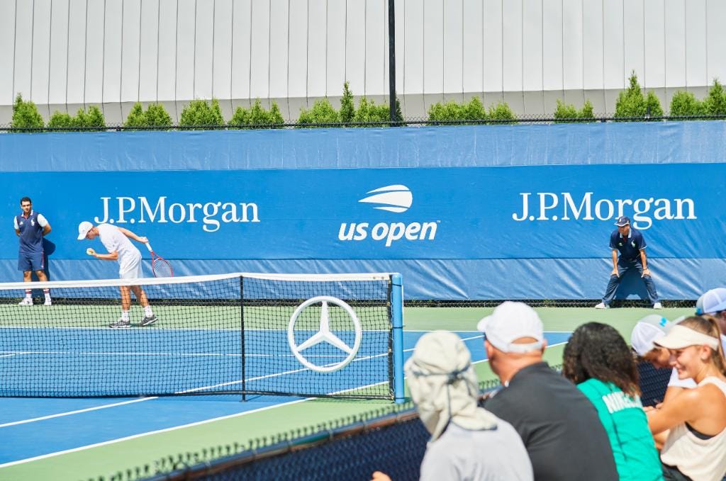 J.P. Morgan on X: "Fans gather to watch tennis legends compete in New York  City as the #USOpen closes out this weekend. We've been a proud sponsor of  the tournament for 37