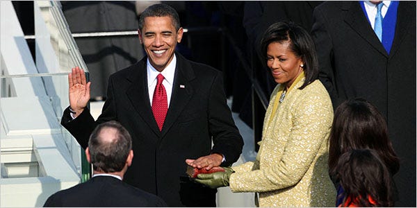 Obama Is Sworn In as the 44th President - The New York Times