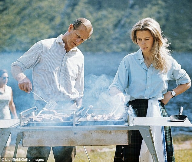 Philip is the barbecue king of The Crown | Daily Mail Online