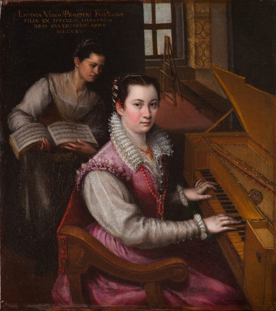 Self-portrait at the Spinet - Lavinia Fontana — Google Arts & Culture