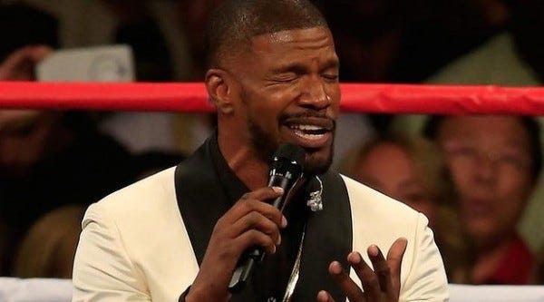 jamie foxx national anthem panned by everyone 2015 gossip