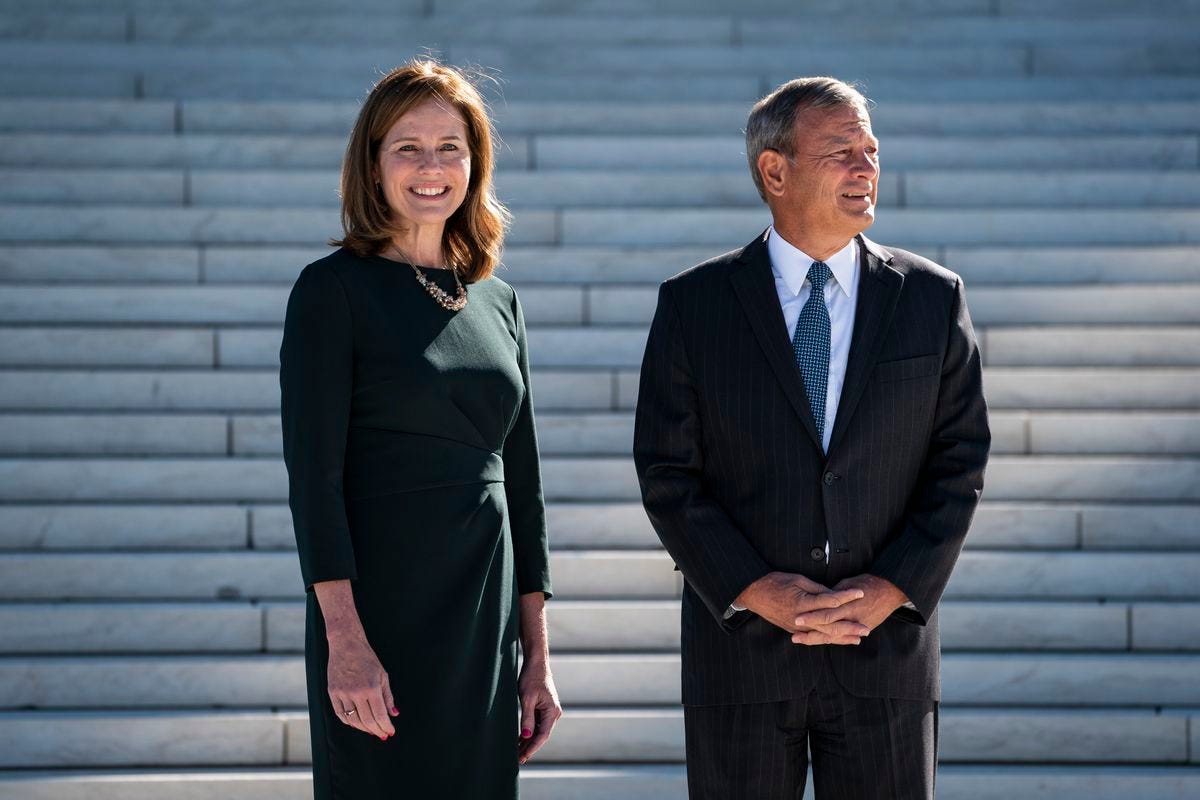 Supreme Court Justices Roberts and Barrett are unsure if they should be  king and queen - Vox
