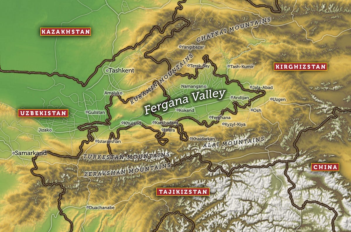 The Fergana Valley (1 map) on Behance