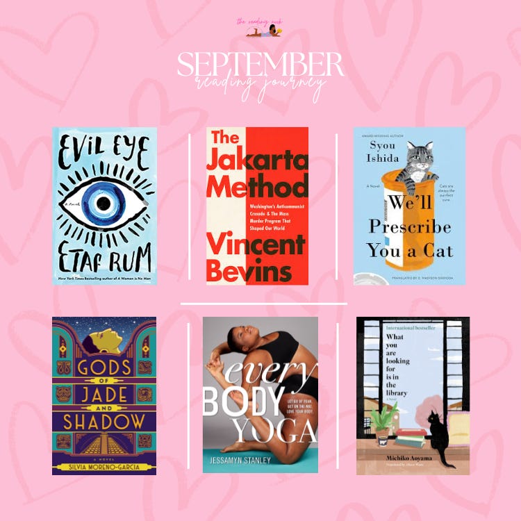 Cover designs of books read by the author in september