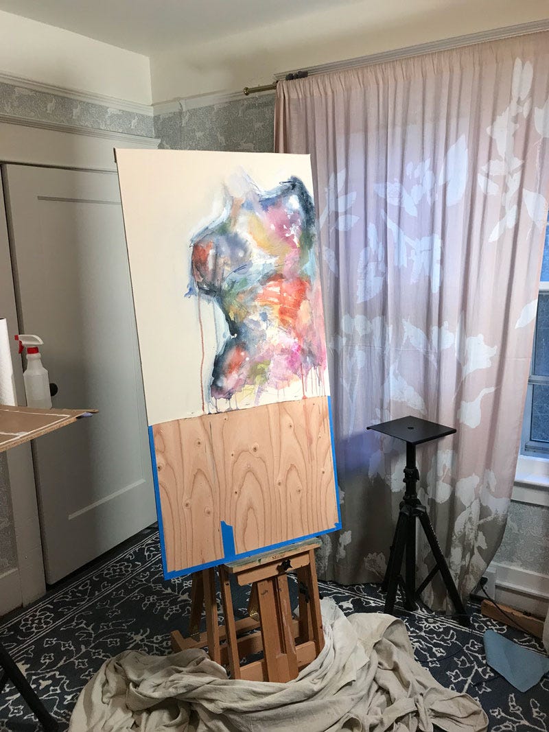 Studio canvas on plywood