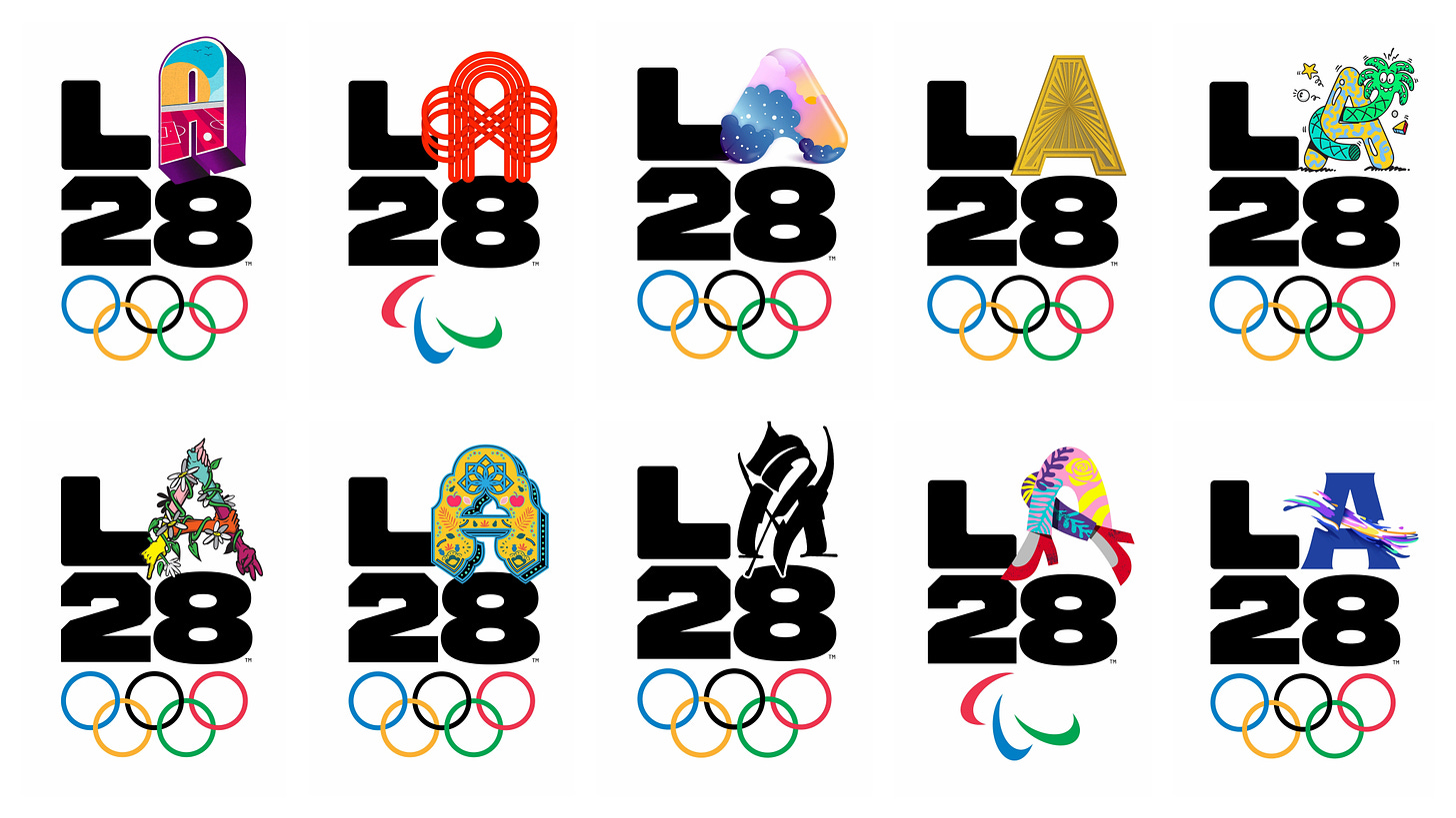 Meet L.A.'s 35 different logos for the 2028 Olympic and Paralympic Games