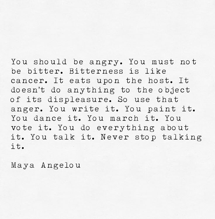This may contain: an old typewriter with the words you should be angry, you must not be bitter