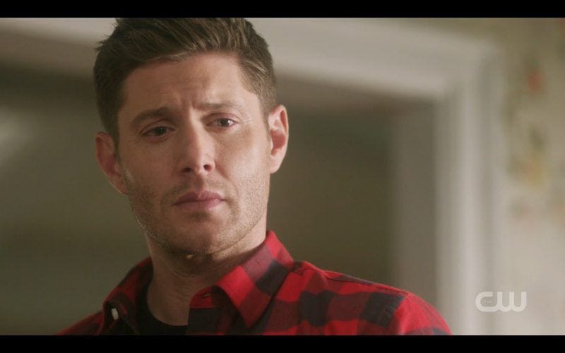 supernatural jensen ackles dean sad plaid shirt who we are