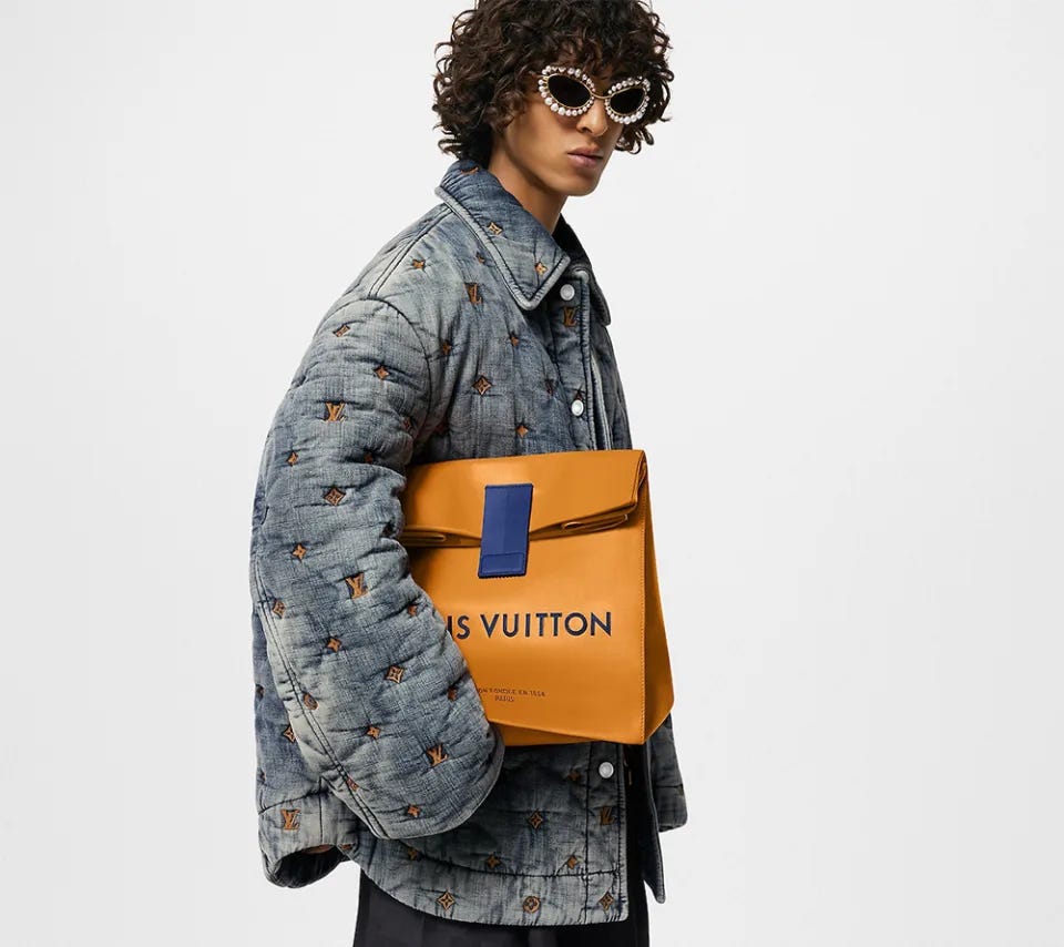 The Louis Vuitton Sandwich Bag as featured on its website.