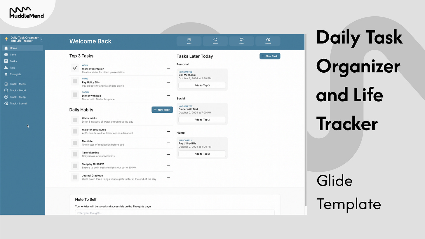 Welcome to the Daily Task Organizer and Life Tracker App! Welcome to the Daily Task Organizer and Life Tracker App!