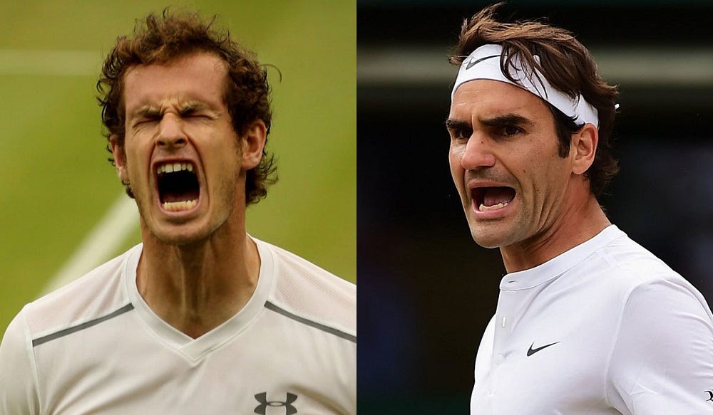 Roger Federer, Andy Murray play in Rod Laver Arena on Monday 2017 images