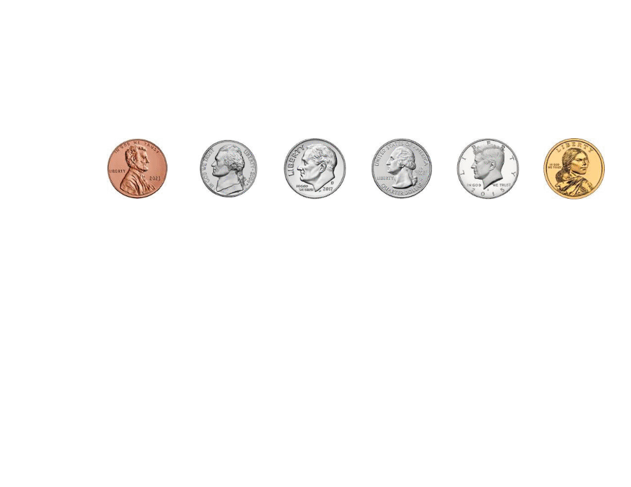 An image of several coins on their own that fades in an image of a worksheet that asks students to calculate the ratio of value to weight for each kind of coin and then use the ratios to decide which coin would be the smartest one to steal.