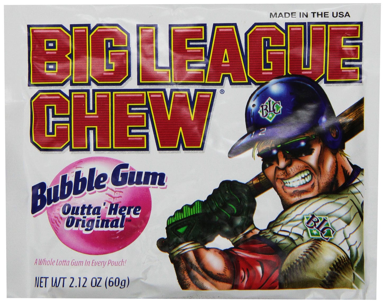 Amazon.com : The Official Big League Chew Original Bubble Gum + 1 Pouch  with a Big League Chew Authenticity Seal : Grocery & Gourmet Food