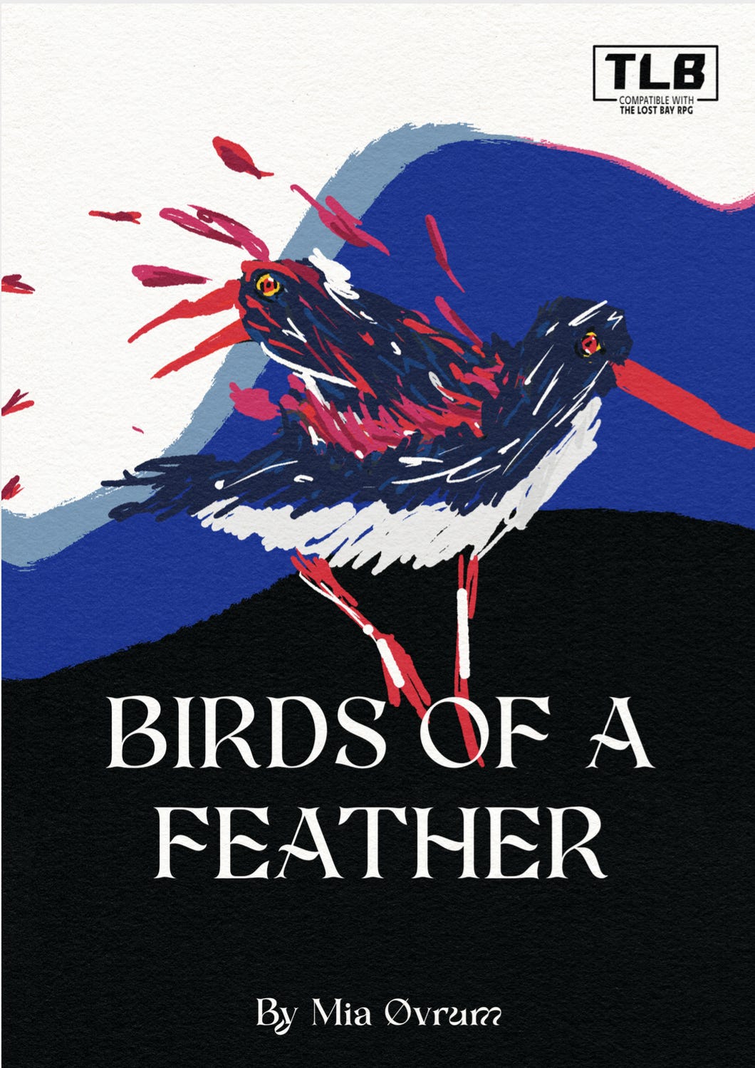 Birds of a feather cover featuring the painting of a cute quantum bird