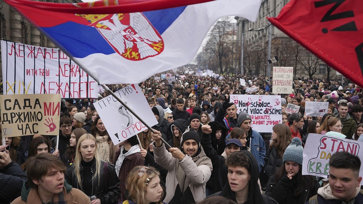 Serbian students lead strike as protests against Aleksandar Vučić's rule  continue | Euronews