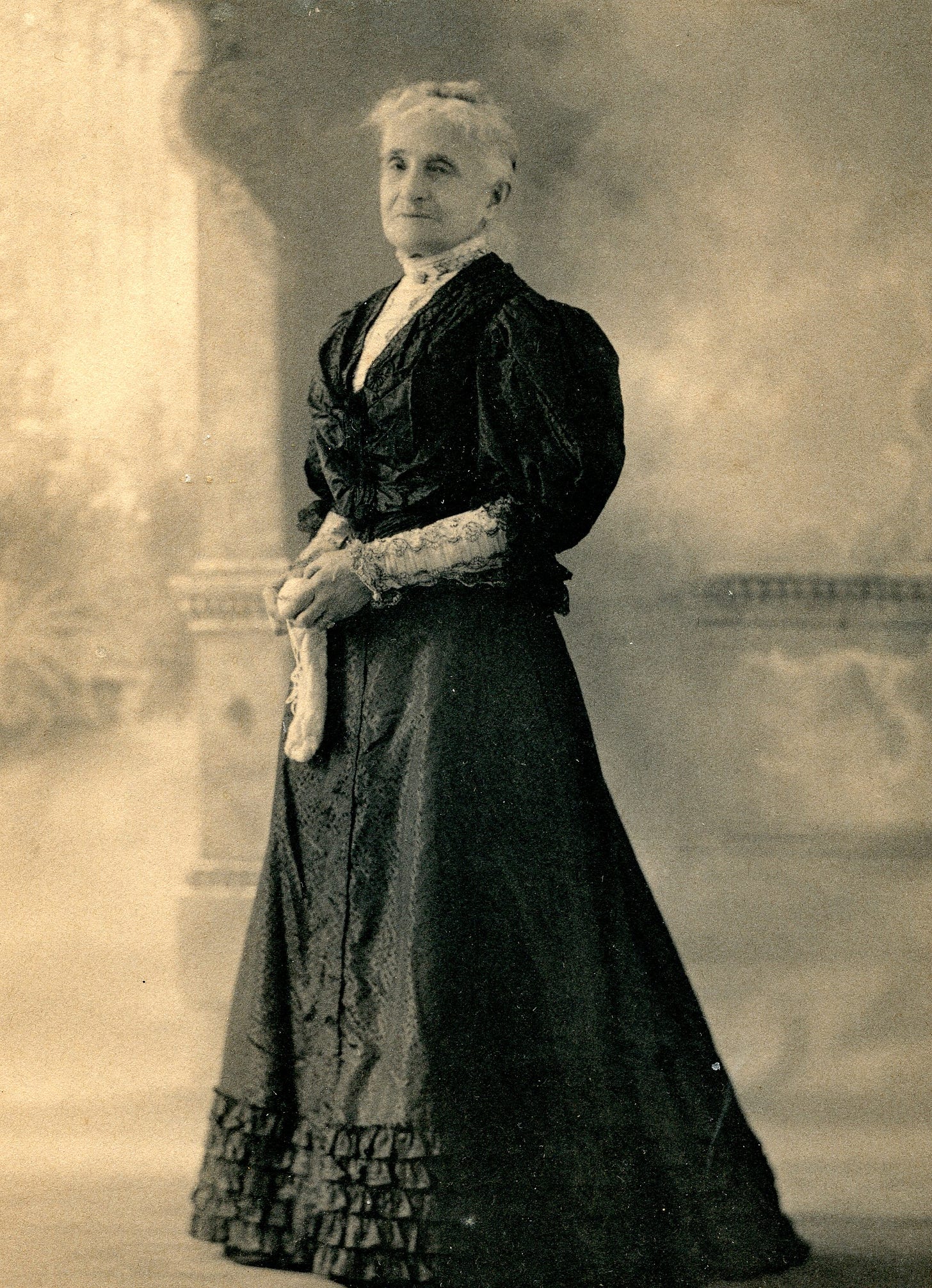 Woman in long dress