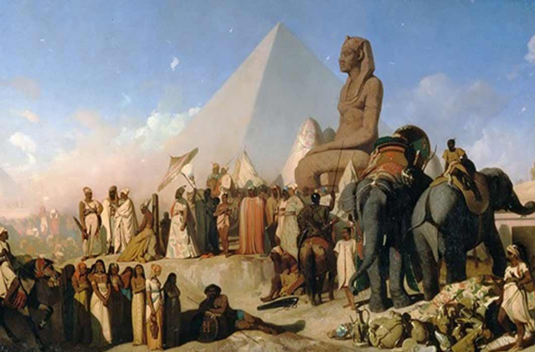 Meeting Between Cambyses II and Psammetichus III by Adrien Guignet (Public Domain)