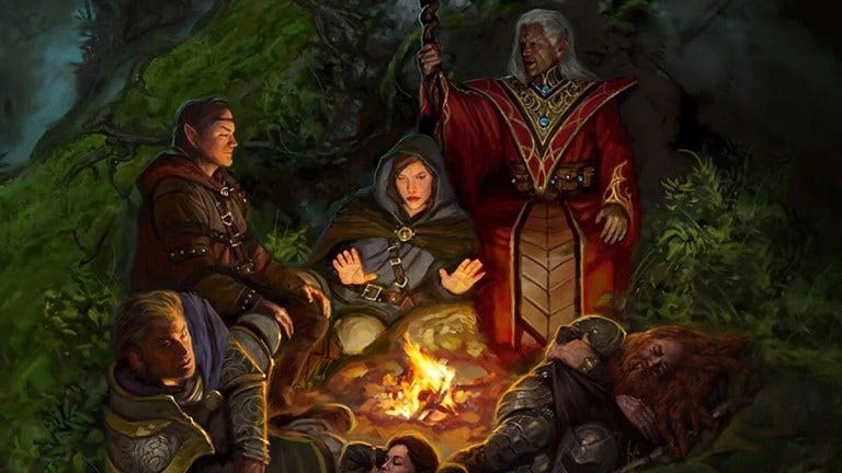 D&D campfire