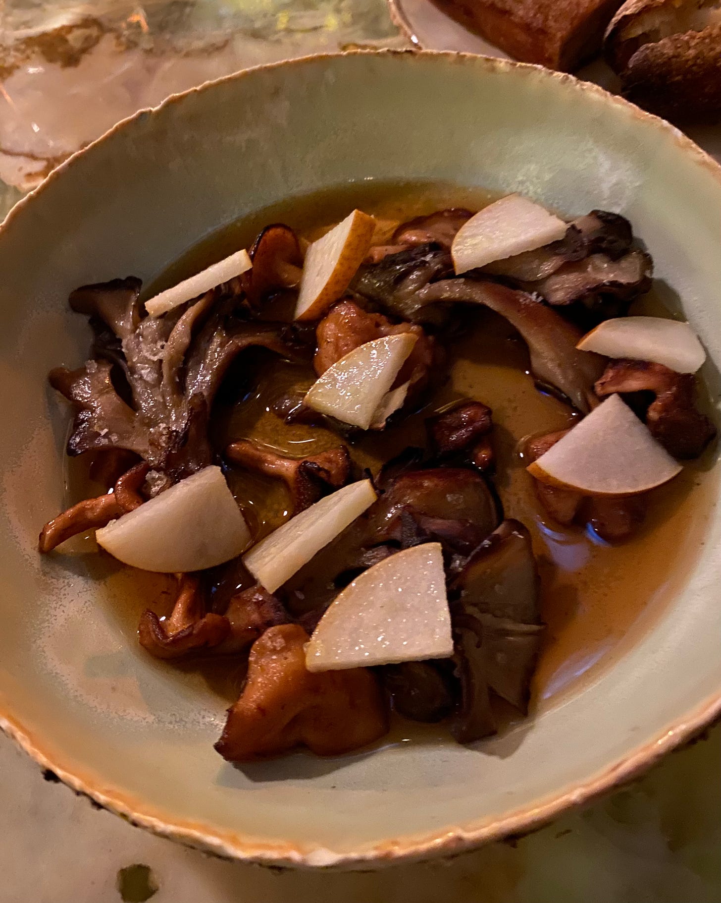 a bowl of roasted mushrooms from Foul Witch