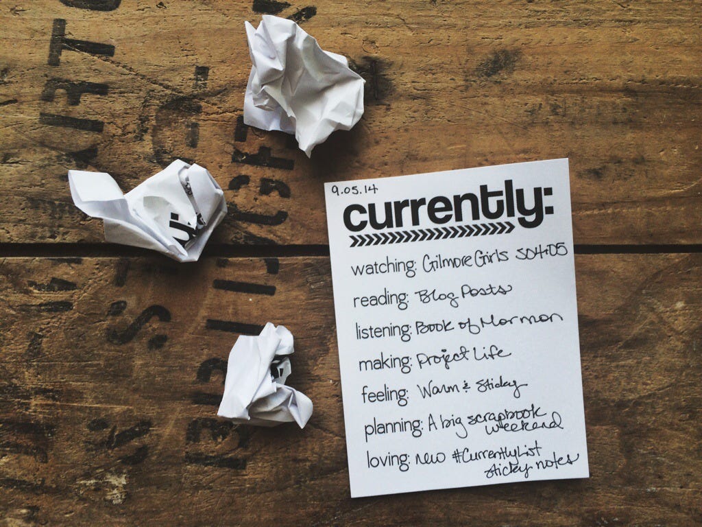 rukristin Currently List Post-It