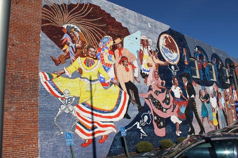 El Baile de la Vida (The Dance of Life) Mural - Vaquero Imports Building -  Clio