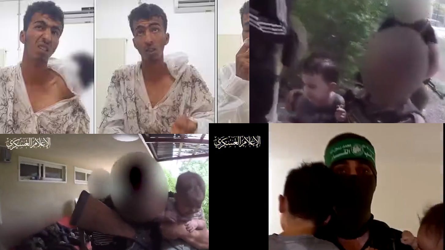 Islamilaiset terroristit kidnappasivat satoja lapsia, joita käyttävät nyt propagandassa. Osaa uhataan tappaa ja osa lapsista on uhattu videoilla “kasvattaa muslimeina juutalaisia vastaan”. Lapsia käytetään törkeästi ihmiskilpinä.