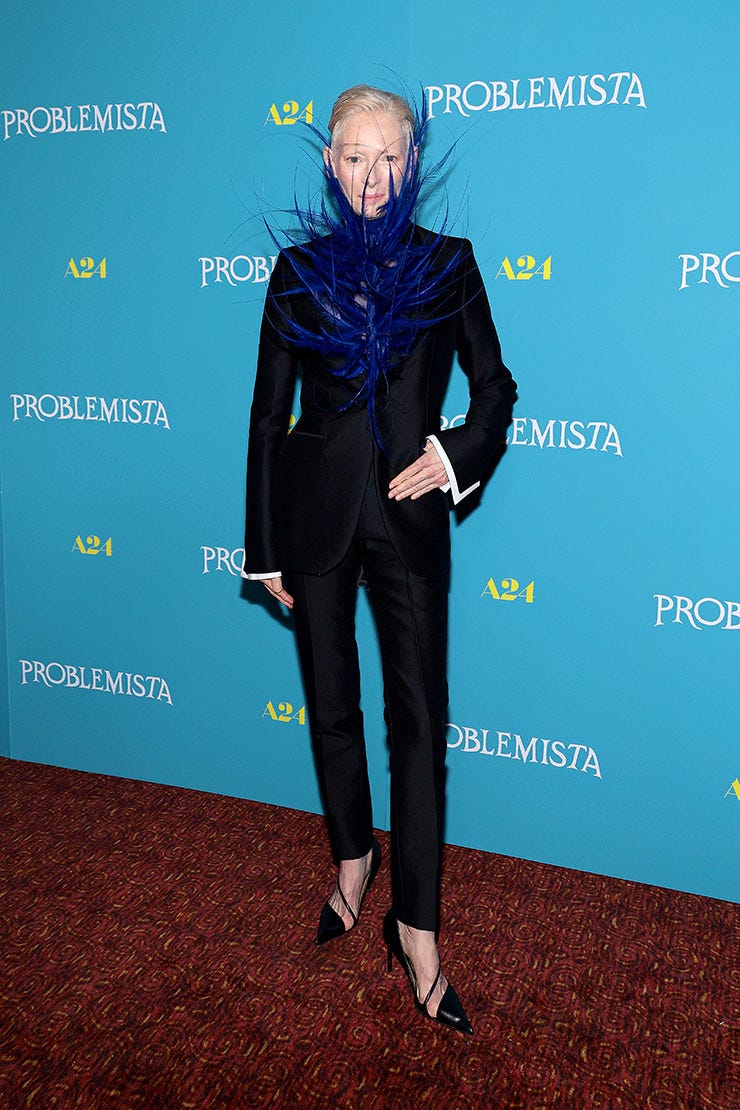 Tilda Swinton Wore Haider Ackermann For Jean Paul Gaultier Haute Couture To  The 'Problemista' New York Screening - Red Carpet Fashion Awards