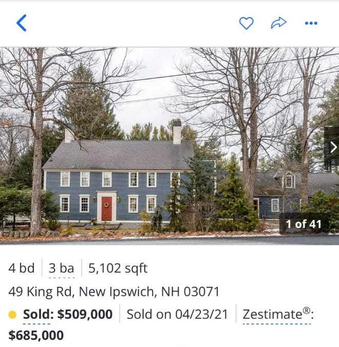 Recently sold house