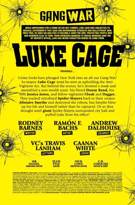 Marvel Preview: Luke Cage: Gang War #3