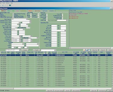 DRS Drilling Record System screen shot