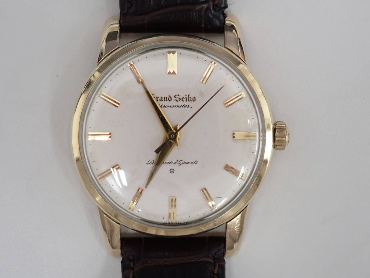 2061 ★ Grand Seiko Grand Seiko GS First J14070 Manual winding Belt external product Dial/hand deterioration Main body only Used Stored over time