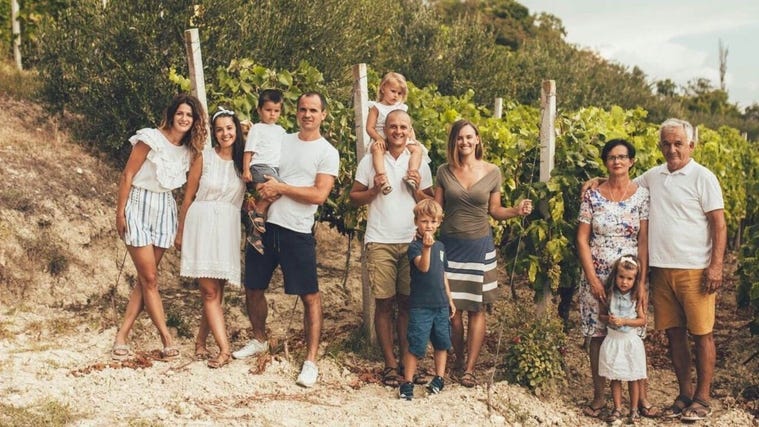 The Škegro family gathers with pride to show off their Bosnia-Herzegovina vineyards. (Photo from importer <a href="https://www.vinumusa.com/wineries/skegro" target="_new">Vinum USA Inc.</a>)