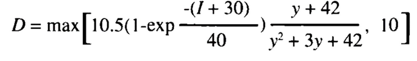 an equation for drought factor