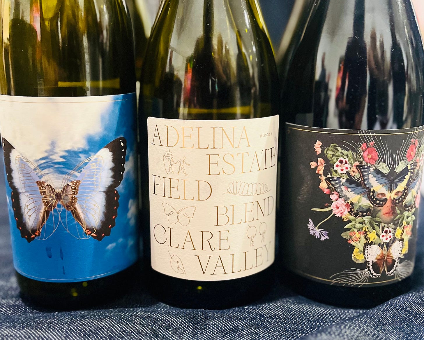 Bottles of Adelina wine