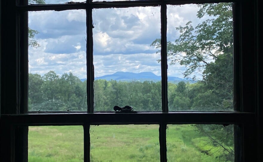 The view from the desk of Herman Melville at Arrowhead in Pittsfield, Massachusetts, where he wrote "Moby-Dick; or, The Whale." The museum is renting Melville's study to writers and others for $300 for one hour.