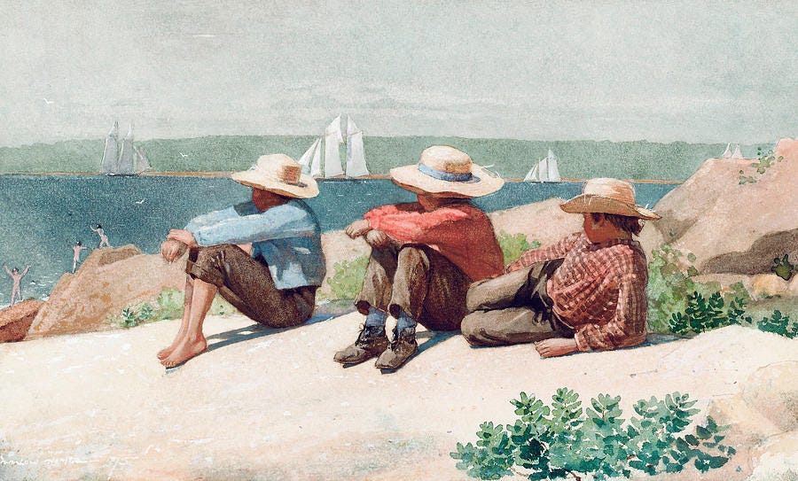 Watching Ships Gloucester Painting by Winslow Homer - Fine Art America